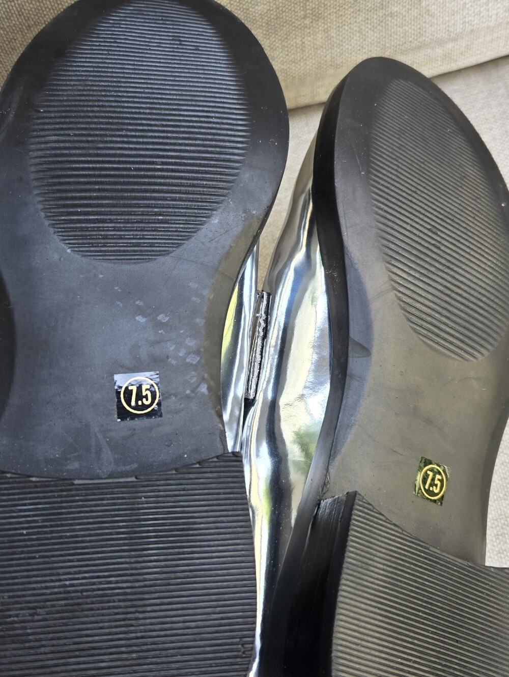 Steve Madden Silver Metallic Penny Loafers - Picture 9 of 10